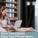 BGment Thermal Insulated 100% Blackout Curtains for Bedroom with Black Liner, Double Layer Full Room Darkening Noise Reducing Grommet Curtain (38 x 63 Inch, Black, 2 Panels)