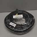 Garden Hose 5/8" x 25ft Brass Rubber Heavy Duty Water Hose 600 PSI Burst Pressure, Durable Flexible Hose for Yard, Car Wash, Pets Black
