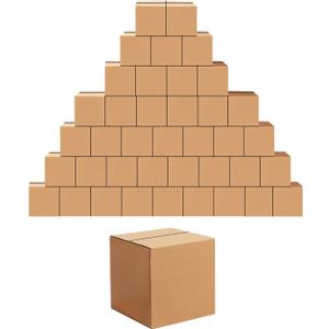 Edenseelake 40 Pack 6x6x6 inches Shipping Boxes Small Cardboard Boxes for Packing, Moving, Mailing, Brown