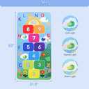 Hopscotch Rug for Kids Washable Hop Count ABC Educational Play Mat