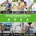 Garden Hose 50ft, Non-Expanding Flexible Hose with 10 Function Nozzle, Lightweight, Kink Free, Sturdy, Leak-Proof, Portable, Water Hose 50ft for Outdoor, Yard, Lawn, Car Wash and Camper Use
