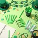 Chiisong 50 Sets St. Patrick's Day Gifts Irish Keychains Good Luck Ballpoint Pens Four-leaf Clover Keychains with Blessing Cards Suitable for Family Gatherings and St. Patrick's Day Party Gifts