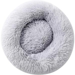 Cute Dog Bed Comfort Cat Bed Round Pet Bed Cats Bed Round Dog Pillow Donut Cat Beds Puppy Rabbit Bed Small Puppy Bed Suit for 3KG (35CM, Light Gray)