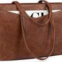 LOVEVOOK Laptop Bag for Women,15.6 Inch Laptop Tote Bag for Women,Vintage Leather Work Tote Bags Computer Teacher Bag,Waterproof Business Office Briefcase Bible Bag