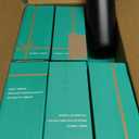 YOUKE OLA 12 Pack Stainless Steel Skinny Tumblers Bulk Straight Double Wall Insulated Tumbler with Lid and Straw for, DIY, Black, 20oz