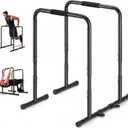 Dip Bar Station, Adjustable and Portable Parallel Bars with Soft High-Density Foam Handles, Strength Training Calisthenics Bars for Home Gym Patio Office