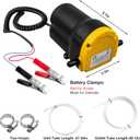 12V 60W Oil Extractor Pump, Upgraded Oil Change Pump, Diesel Fluid Transfer Pump Extractor Scavenge Suction for Car, Small Truck, Tractor