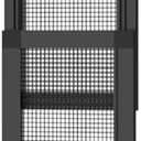 Hakuna Pets V2 Patio Pet Door Screen Insert Panel for Sliding Doors, Fits Door Track Min Ht 55.12" to Max Ht 84.25",UV Resistant Mesh, Locking Magnetic Dog Door, Easy Install and Removal,Small,Black