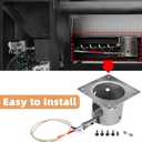 Fire Burn Pot and Hot Rod Ignitor Kit Replacement Parts for Traeger & Pit Boss Wood Pellet Grill Smoker, Fire Burner Pot with Screws and Fuse