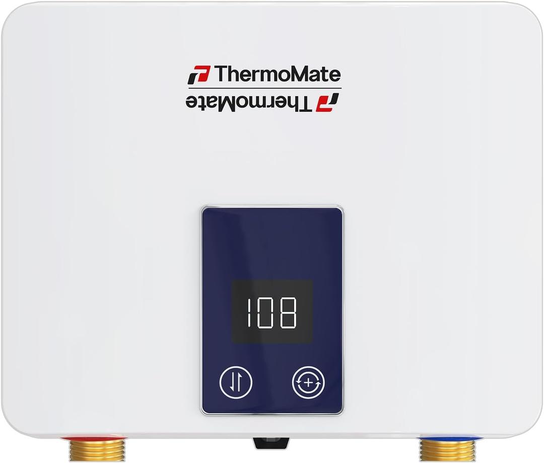 Tankless Water Heater Electric for Single Sink Faucet, ThermoMate 3500W 120V Small Point of Use Instant Hot Water Heater with Temperature Display, Self-modulating, ETL Certified