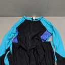 Halcurt Women's Full Body Rash Guard One Piece Front Zip Swimsuit Long Sleeve UPF 50 Bathing Suit (Blue/ Black)