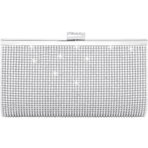FALETO Rhinestone Clutch Purses for Women Sparkly Purse Wedding Clutch Glitter Crossbody Shoulder Bag with Detachable Chain