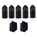Hardened Steel Nozzles for P1P/P1S/X1/X1C/X1E/Kobra 3 Combo/Kobra S1 Combo 0.2MM 0.4MM 0.6MM 0.8MM High Flow Wear Resistant Nozzles with Extra Silicone Cover Sock for Bambu Lab Printer