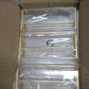 Floroom 6 Pack 5x7 Inch Clear Acrylic Sign Holders, Double-Sided Gold Display Stand Picture Frames for Table Numbers, Menus, Flyers, Weddings, and Offices
