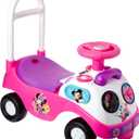 Kiddieland Minnie Mouse My First Activity Ride-On with Lights, Sounds, Steering Wheel, Toddler Push Car Ages 13, Educational Clock, Batteries Included, Large