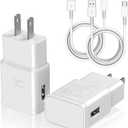 Type C Charger Fast Charging, 2 Pack USB C Android Phone Wall Charger Block & 3ft Charge Cable Cord, for Samsung Galaxy S8 / S9 / S10 Plus Active S10e, S20 / S21 Ultra Plus, Note 8 9 10, Pixel 3 etc (white)