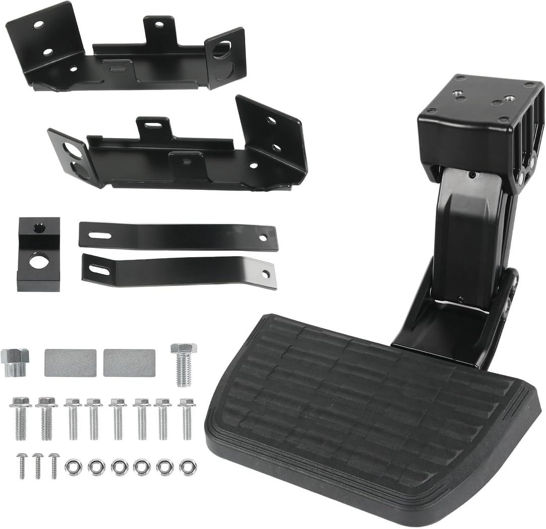 Retractable Truck Side Bed Step Compatible with 2017-2022 Ford F250 F350 Super Duty Folding Side Bed Step Replace# 75413-01A