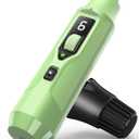 YABIFE 7-Speed Dog Nail Grinder with LED Light – Ultra Quiet Electric Pet Nail Trimmer for Large Dogs & Cats – Professional Grooming Tool with Dust Collector, One-Hand Speed Control (Light Green)