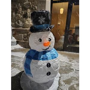 5FT Christmas Inflatable Snowman, Two Lighted Snowmen , Premium Polyester Fabric, Outdoor Blow Up Christmas Decoration for Home Party Yard Lawn garden, Pack of 2