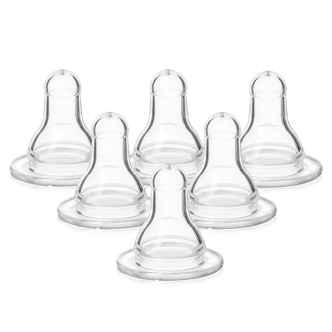 Evenflo Feeding Classic BPA-Free Silicone Medium Flow Nipples - 3 Months+, Clear (6 Count (Pack of 1))