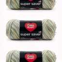 Red Heart Super Saver Yarn, 3 Pack, Aspen Print 3 Count
