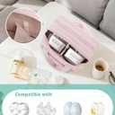 Wearable Breast Pump Bag Compatible with Momcozy and Eufy, Portable Pumping Bag with Cooler Compartment, Breast Pump Carrying Case with Drying Mat for Work, Travel and Family Use, Pink