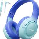 acer Kids Headphones - 85/94dB Volume Limiter, Foldable Wired Over Ear Headphones for Travel, 3.5mm Jack, Toddler Headphones for School, Travel, iPad, Tablet, Blue Gradient, HK03
