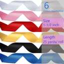 1-1/2 inch Black Ribbon for Gift Wrapping, Satin Fabric Ribbon for Crafts, Christmas Tree, Valentines, Bows Bouquet, Floral, Hair Birthday Decoration 25 Yards