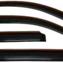 4pcs Sun Vent Wind Deflector Guard Window Visors Left Driver Side in Channel Mount Style Acrylic Dark Smoke for Ascender for Envoy XL for Trailblazer EXT