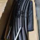 x2 12Ft 8 Pcs Trampoline Curved Poles Replacement with Enclosure Net, Trampoline Curved Pole, Plastic T Connector, Fiberglass Rods, Mounting Hardware, Foam Covers