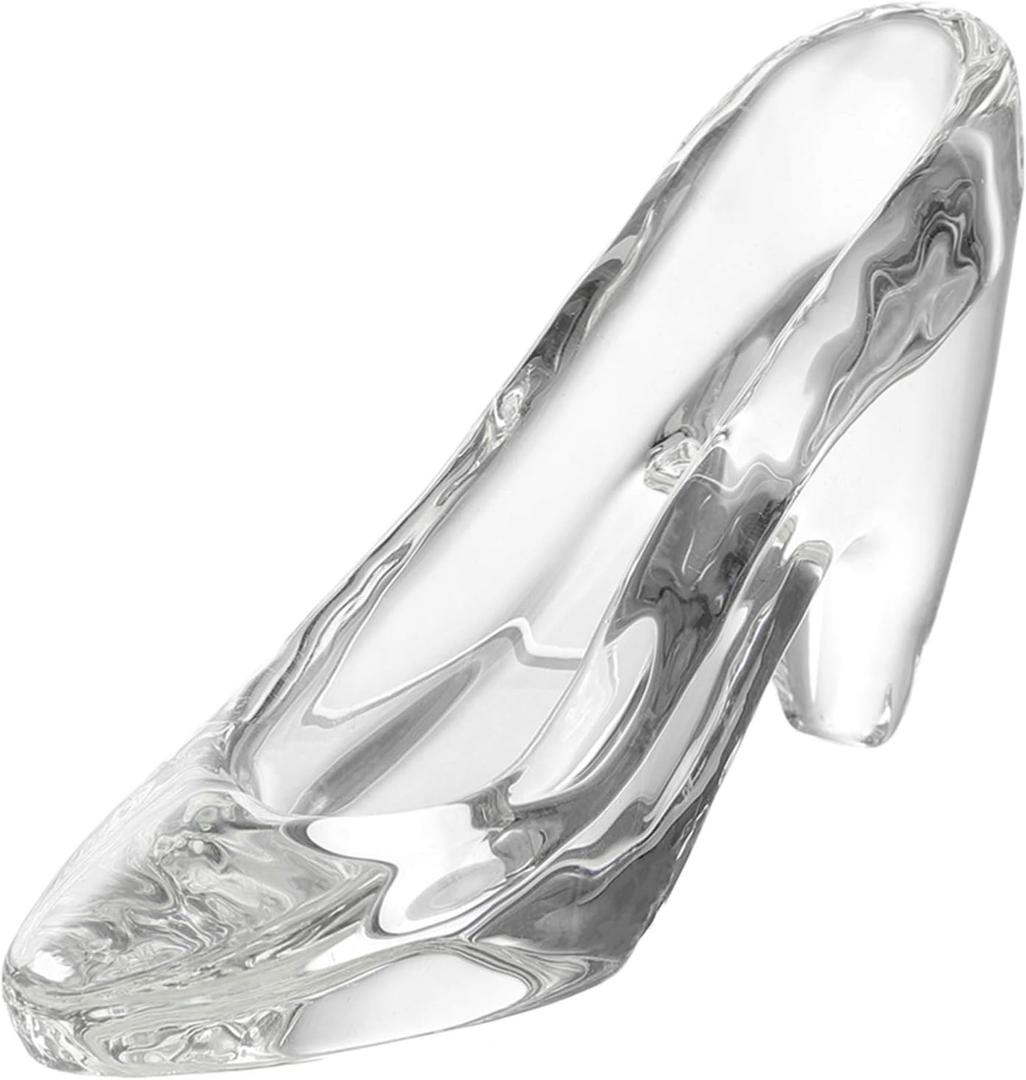 Glass Slipper Crystal High Heels Shoes Figurine Ornaments Mini Crystal Shoe for Girls Ceremony Birthday Party Decorations 5.35 X 2.59 X 2.59 Inch