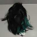 Short Black Green Costume Wig Adult Men Synthetic Hair for Halloween Party
