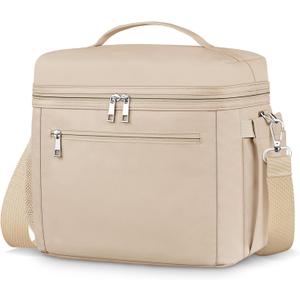 DALINDA Lunch Bag Cooler Bag Lunch Box for Women Men, Insulated Leak Proof Lunchbox Lightweight for Picnic,Grocery,Beach,Camping,Travel,Work (Large-13L, Khaki)