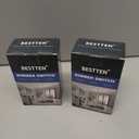 BESTTEN 2 Pack Dimmer Light Switch, Universal Lighting Control, Single Pole or 3 Way, Compatible with LED Dimmable Lamp, CFL, Incandescent, Halogen Bulb, Decorator Wallplate Included, UL Listed, White (Standard)