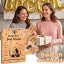Best Friend Birthday Gifts for Women - Recipe for a Best Friend Bamboo Cutting Board with Engraved Utensils, Unique Bestie Gift for Long Distance Friendship, Housewarming, Christmas