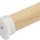 Closet Pole with Wood Construction and Plastic Brackets, 1 3/8" Thick, Natural Finish (4 FT LONG)