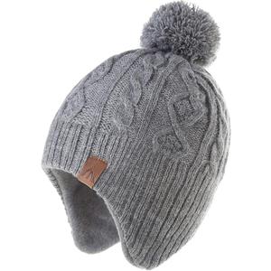 LMLALML Boys Winter Hat Earflap Knitted Beanie for Kids Warm Fleece Lined Thicken Hat for Baby (Gray)