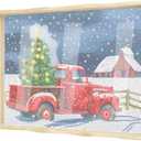 EWJRNSF Diamond Art Kits for Adults Wooden Serving Trays with Handles, 5D Diamond Painting Big Gem Arts and Craft Gifts Trays Decor Gift Home Decor 12.2x16.1 Inches Red Truck A