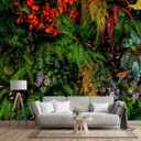 Jdayda Green Leaf Mural Peel and Stick WallpaperTropical