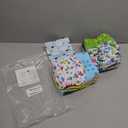 Cloth Diapers 6 Pack with 6 Inserts & 1 Wet Bag - Waterproof Cover, Washable, Reusable & One Size Adjustable Pocket Diapers for Newborns and Toddlers (Bear Set), One Size