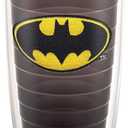 Tervis DC Comics Batman Emblem Made in USA Double Walled Insulated Tumbler Cup Keeps Drinks Cold & Hot, 16oz, Quartz - Unlidded