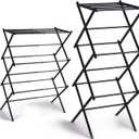 BINO 3-Tier Collapsible Drying Racks | Black | Laundry Foldable Rack | Air Drying & Hanging | Foldable Portable Indoor & Outdoor | Space Saving Clothes Dryer Stand