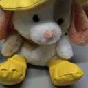 3 x Holiday home Spring Raindrop Bunny With Hat - Yellow 12in