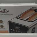 Smart Toaster 2 Slice with Touchscreen, 900W Stainless Steel Wide Slot 1.5 Inch, BreadID Tech Live Countdown Timer, Memory Function, Defrost Reheat for Bagel Waffle Bread, Kitchen Essentials