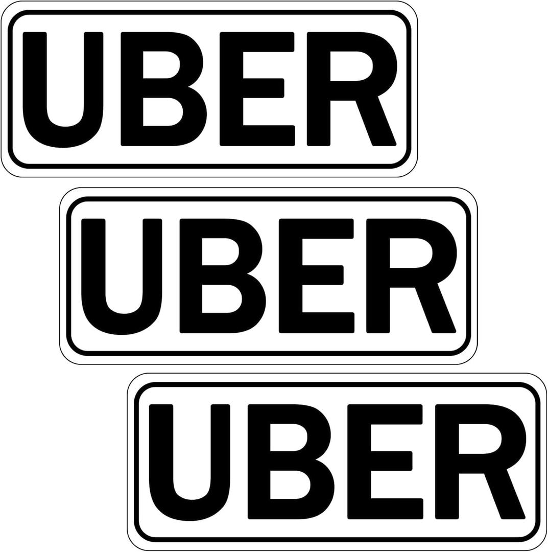 3PCS Delivery Vehicle Car Magnet, Flex Driver Car Signs, Delivery Driver Magnetic Signs Car Door and Bumper Sign, High Reflective Waterproof Weather-Resistant (White)