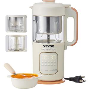 VEVOR Baby Food Maker, Baby Food Processor, SUS304 Stainless Steel 4-Blade Baby Food Puree Blender Steamer Grinder with 300 ml Glass Bowl, for Food, Fruit, Vegetable, Meat, 500W VEVOR Baby Food Maker, Baby Food Processor, SUS304 Stainless Steel 4-Blade Baby Food Puree Blender Steamer Grinder with 300 ml Glass Bowl, for Food, Fruit, Vegetable, Meat, 500W