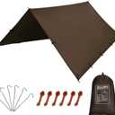 KALINCO Waterproof Camping Tarp Tent Hammock Rain Fly, 10X10FT/10X15FT, Mutifunctional Tent Footprint Lightweight Tarp for Camping, Hiking and Survival Shelter