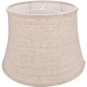 Tootoo Star Brown Large Drum Lamp Shade for Chandeliers Floor Light and Table Lamp,12x16x11" Spider,Fabric Natural Linen Hand Crafted (Brown)