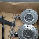 Buyplus Propane Heater 30,000BTU, Portable Outdoor Propane Heater with 3 Adjustable Modes & Safety Shut-off Valve, 30 Rotating Double Tank Top Tent Heaters for Camping, Fishing, Outdoor Use, Red