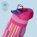 Ottle Cove Cruiser Stainless Steel Water Bottle - 24 oz Insulated Flask with Leak Proof Lid BPA-Free - Reusable Gym Water Bottle for Travel, Camping & Sports - Candy Stripes Allover